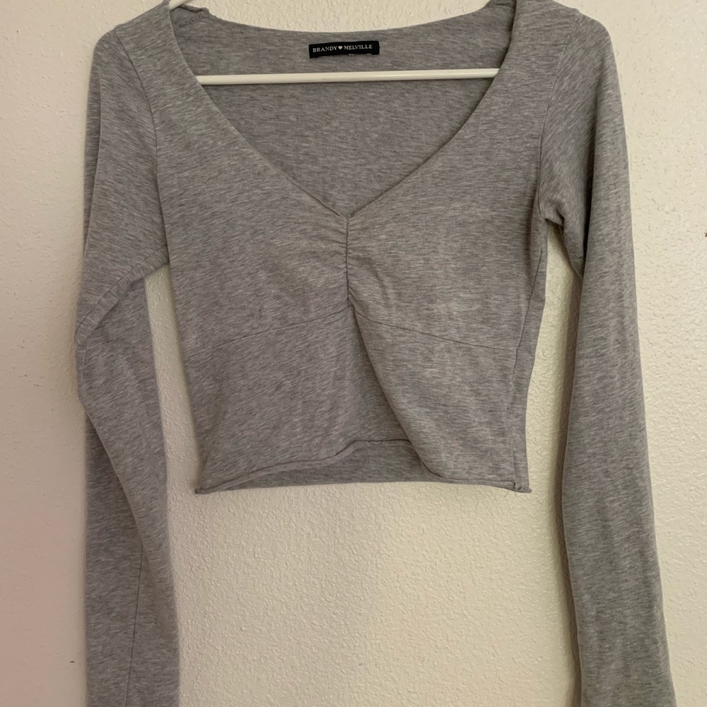 Brandy Melville grey Gina top